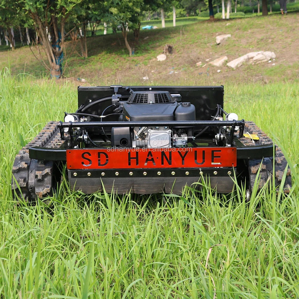 ANTNX Hanyue 600mm Crawler Robot Gasoline Self Propelled Grass Cutter Garden Remote Control Lawn Mower For Sale ANTNX.COM