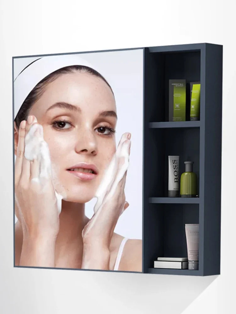 MMOOKA Nordic Wall Mounted Cabinets Mirror Storage Space Saving Aesthetic Bathroom Cabinets Makeup Shower Mobile Bagno Home Furniture