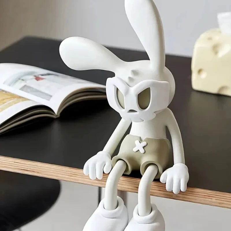 ANTNX Creative Children's Room Wearing Mask, Rabbit Sitting Posture Decoration, Home Living Room, TV Cabinet, Sofa Soft Decorations ANTNX.COM