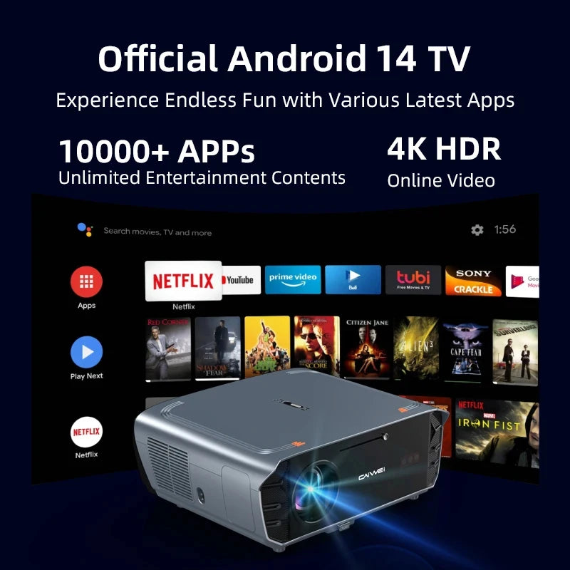 ANTNX [2000 ANSI & Google TV] 4K Movie Smart TV Projector WiFi Home Video Proyector Auto Focus Smart Projector Netflix & Google Play ANTNX.COM