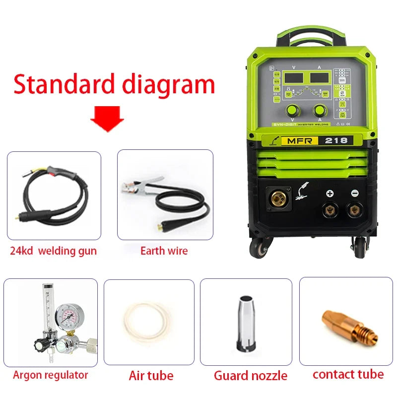 ANTNX High Standard Quality Welder Portable Digital Aluminum Inverter MIG/CO2  Welding Machine 220V MIG-218G ANTNX.COM