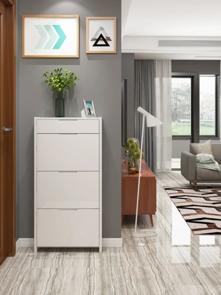 MMOOKA Modern Minimalist Shoe Cabinets White Ultra Thin Flip Multifunctional Shoe Cabinets Storage Zapateros Furniture