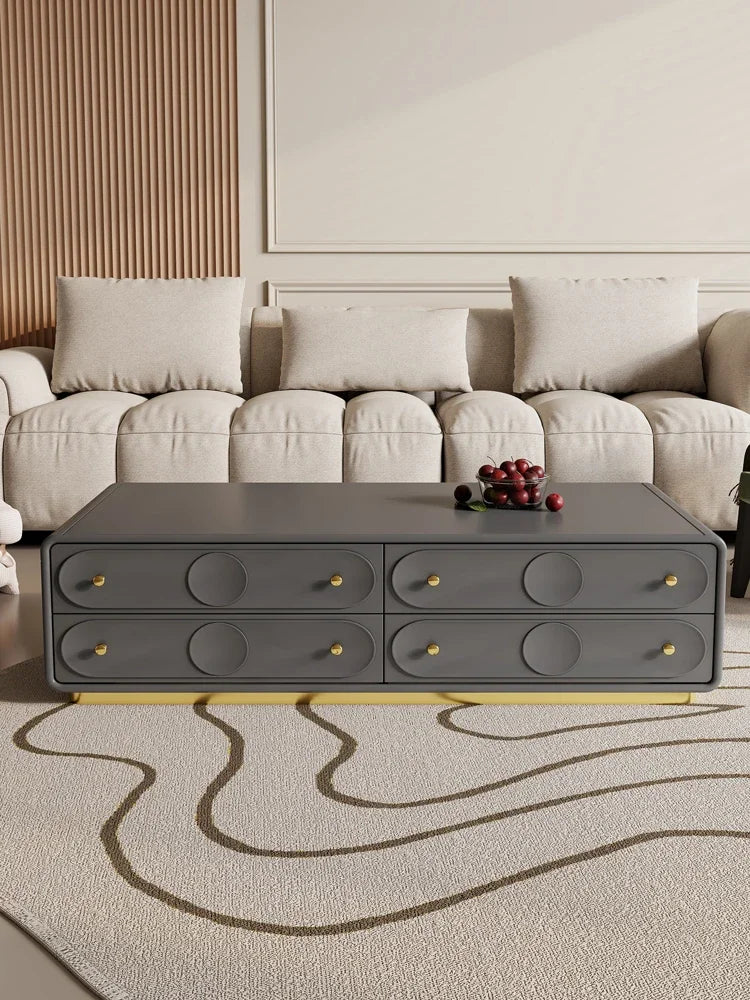 MMOOKA French Cream Style Solid Wood Living Room Combination Furniture Bedroom Modern Minimalist Floor Cabinet Chest of Drawers