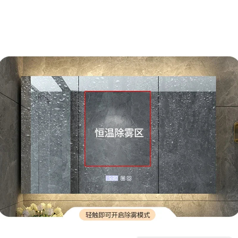 MMOOKA Wall Mounted Bathroom Cabinets Wall Mounted Mirror Aesthetic Vanity Bathroom Cabinet Smart Meubles De Salle De Bains Shelf