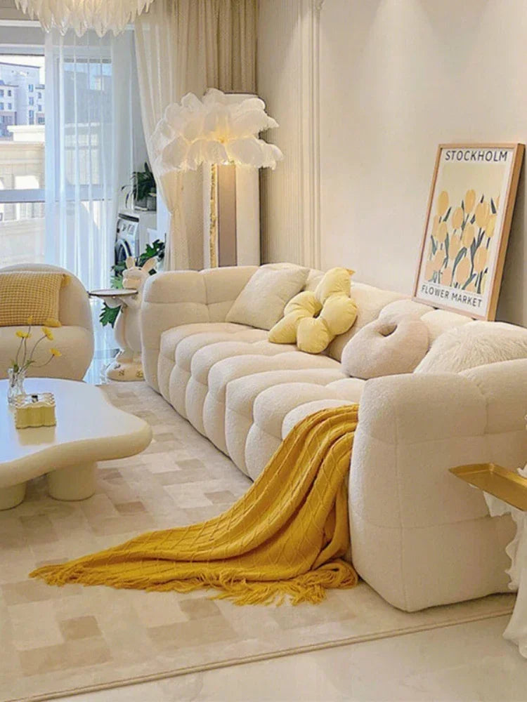 MMOOKA Kids Nordic Puff Living Room Sofa Modern Bedroom Loveseat Living Room Sofa European Oturma Odası Kanepeleri Furniture ZY50SF