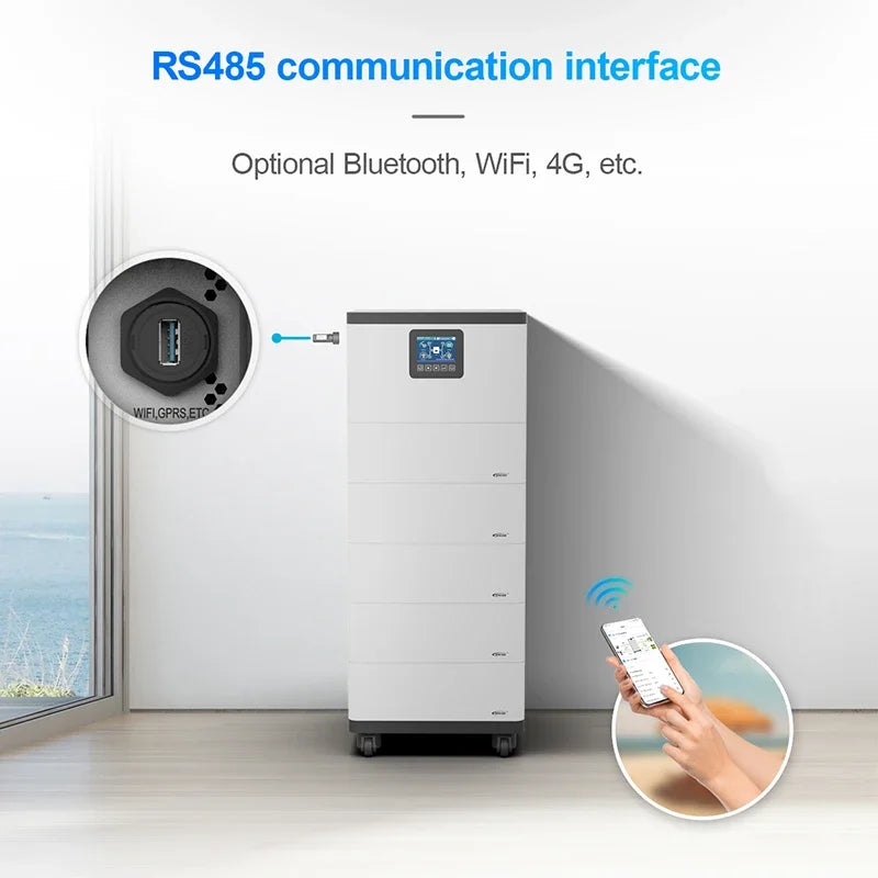 ANTNX Solar Inverter Li-ion Battery Epever 5.5KW 220V Multifunctional Hybrid Energy Solar System with Lifepo4 Ground Mounting Unit ANTNX.COM