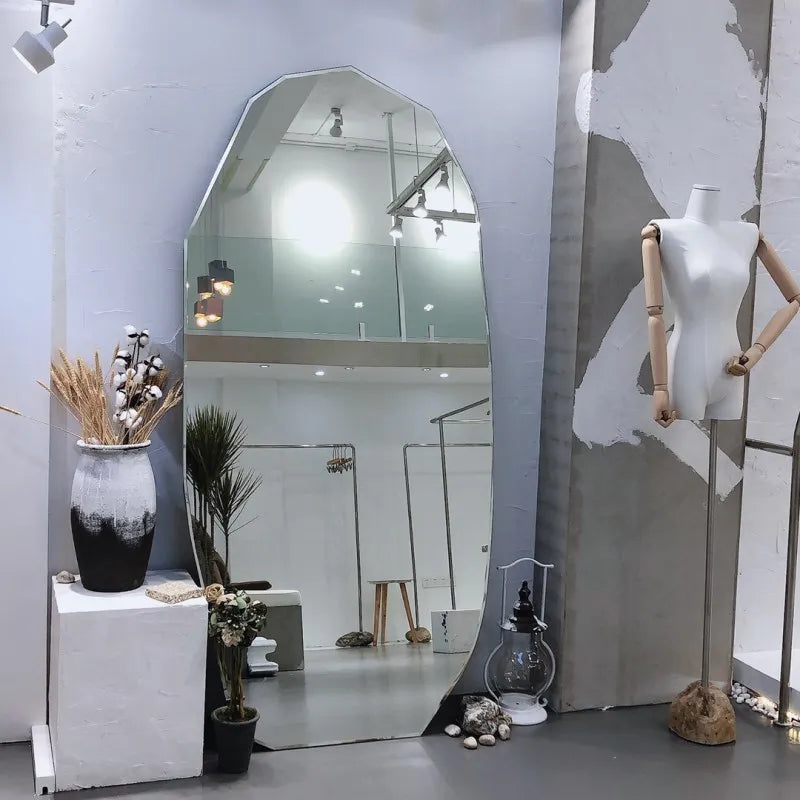 ANTNX Standing Abnormity Mirror Modern Dressing Funky Full Body Aesthetic Mirror Irregular Big Funky Spiegel Wand Home Decorations ANTNX.COM