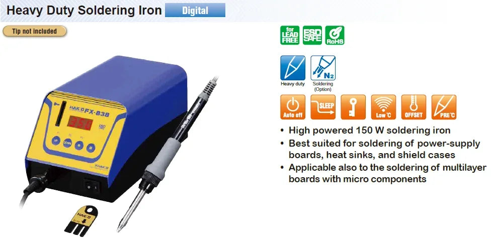 HAKKO FX-838 Soldering Station Original Professional Heat  Welding Equipment Soldering Iron SMD PCB Cell Phone Repair Tool
