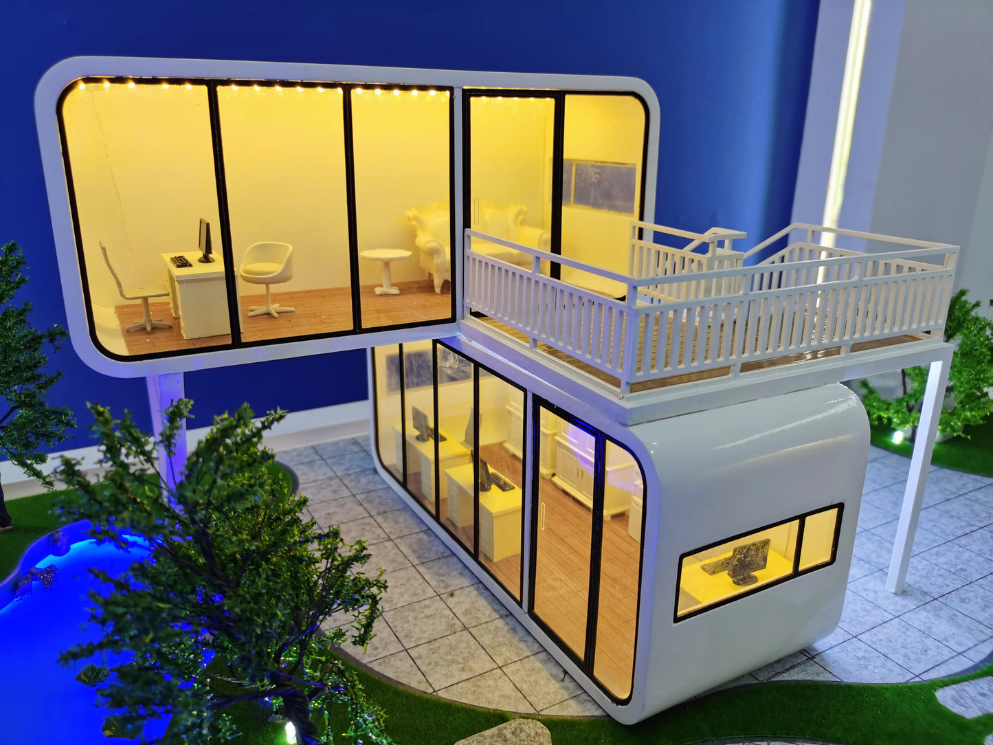 ANTNX Cheap Modular Garden Portable Assembled Prefab Capsule Apple Cabin Bungalow Bar Office Pod With Terrace ANTNX.COM