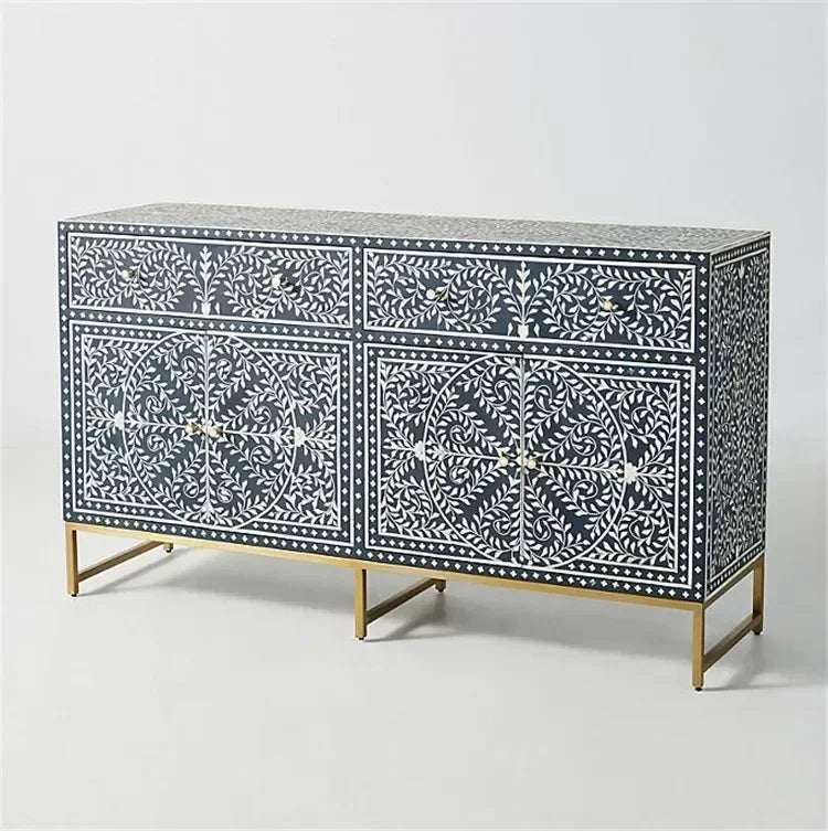 MMOOKA Hand Painted Entrance Cabinet Modern Minimalist Living Room Side Cabinet Fashion Storage Decoration Cabinet