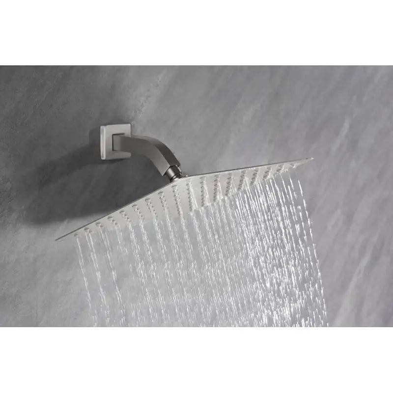 Ultra-Thin Stainless Steel Rain Shower Head with Self-Cleaning Nozzles, High Pressure Waterfall Design for Full Body Coverage