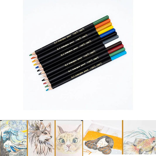 MMOOKA MMOOKA Ceramic Professional Hand-painted Oil Colored Pencil Beginner Adult Painting 1100 ℃ -1260 ℃  Pottery ToolsMMOOKA.COM