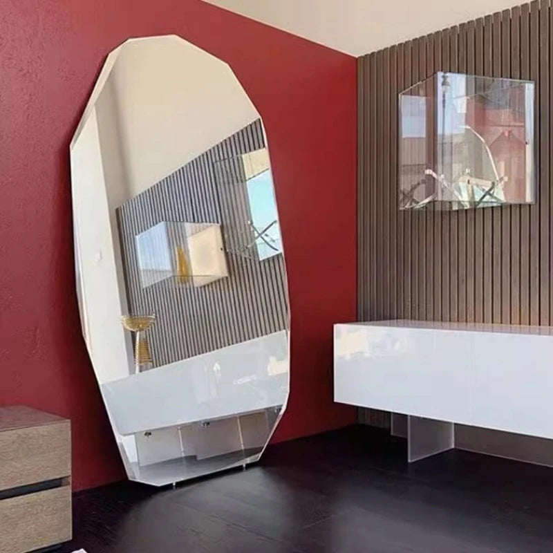 ANTNX Standing Abnormity Mirror Modern Dressing Funky Full Body Aesthetic Mirror Irregular Big Funky Spiegel Wand Home Decorations ANTNX.COM