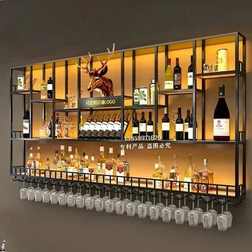 MMOOKA moderno dorado, expositor de pared de lujo, soporte grande Para Whisky, armario de tienda, muebles Para Vinos