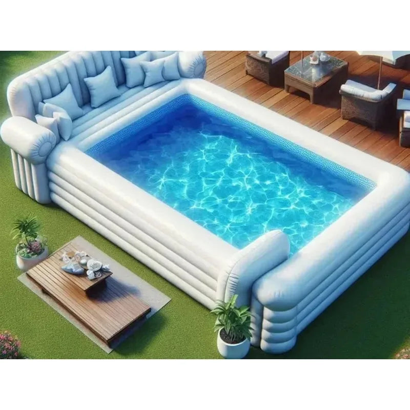 ANTNX Large Inflatable Sofa Pool  Inflatable Swimming Pool for Outdoor and Indoor Relaxation Water Resistant Durable Design ANTNX.COM
