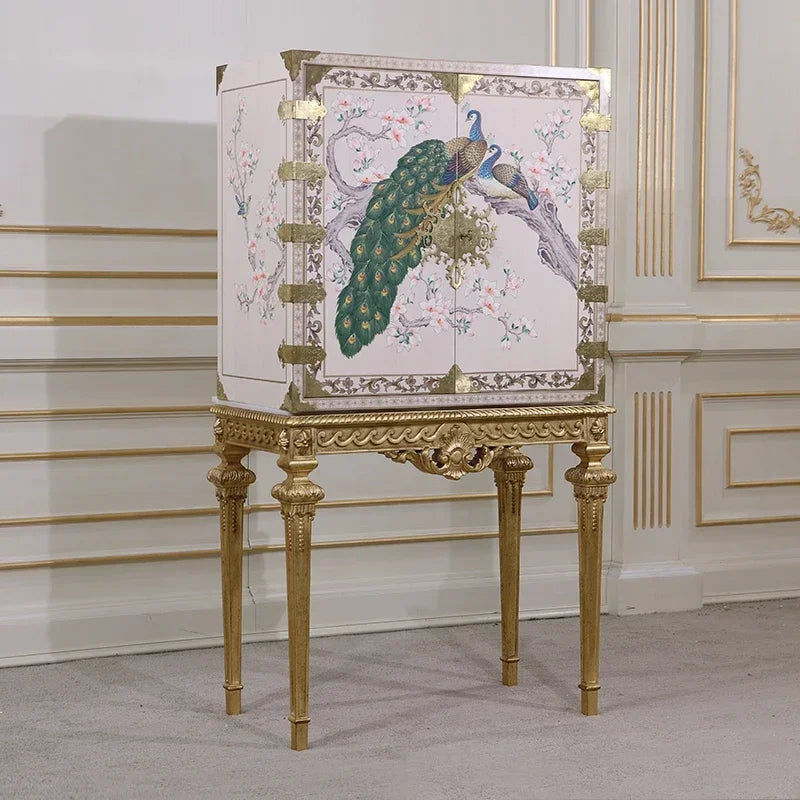 MMOOKA European-Style Multi-Functional Home Bedroom Side Cabinet Wall-Mounted Storage Cabinet