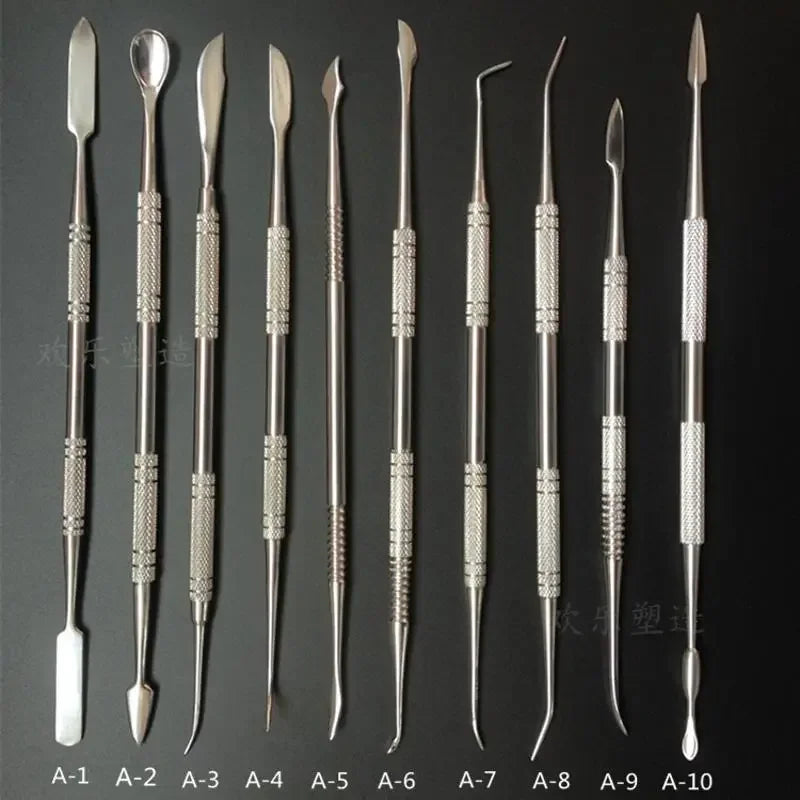 MMOOKA MMOOKA 10Pcs/Set Stainless Steel Soft Clay Tools Polymer Sculpting Smoothing Wax Pottery Ceramic Modeling Carved Tools  AccessoriesMMOOKA.COM