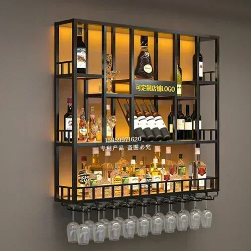 MMOOKA moderno dorado, expositor de pared de lujo, soporte grande Para Whisky, armario de tienda, muebles Para Vinos