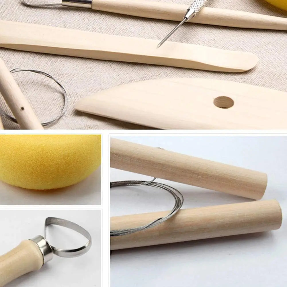 MMOOKA MMOOKA 8Pcs/Set Clay Tools DIY Ceramics Molding Tools Wood Knife Pottery Tool Set Clay Sculpting Kits Carving Ceramic Tools PracticalMMOOKA.COM