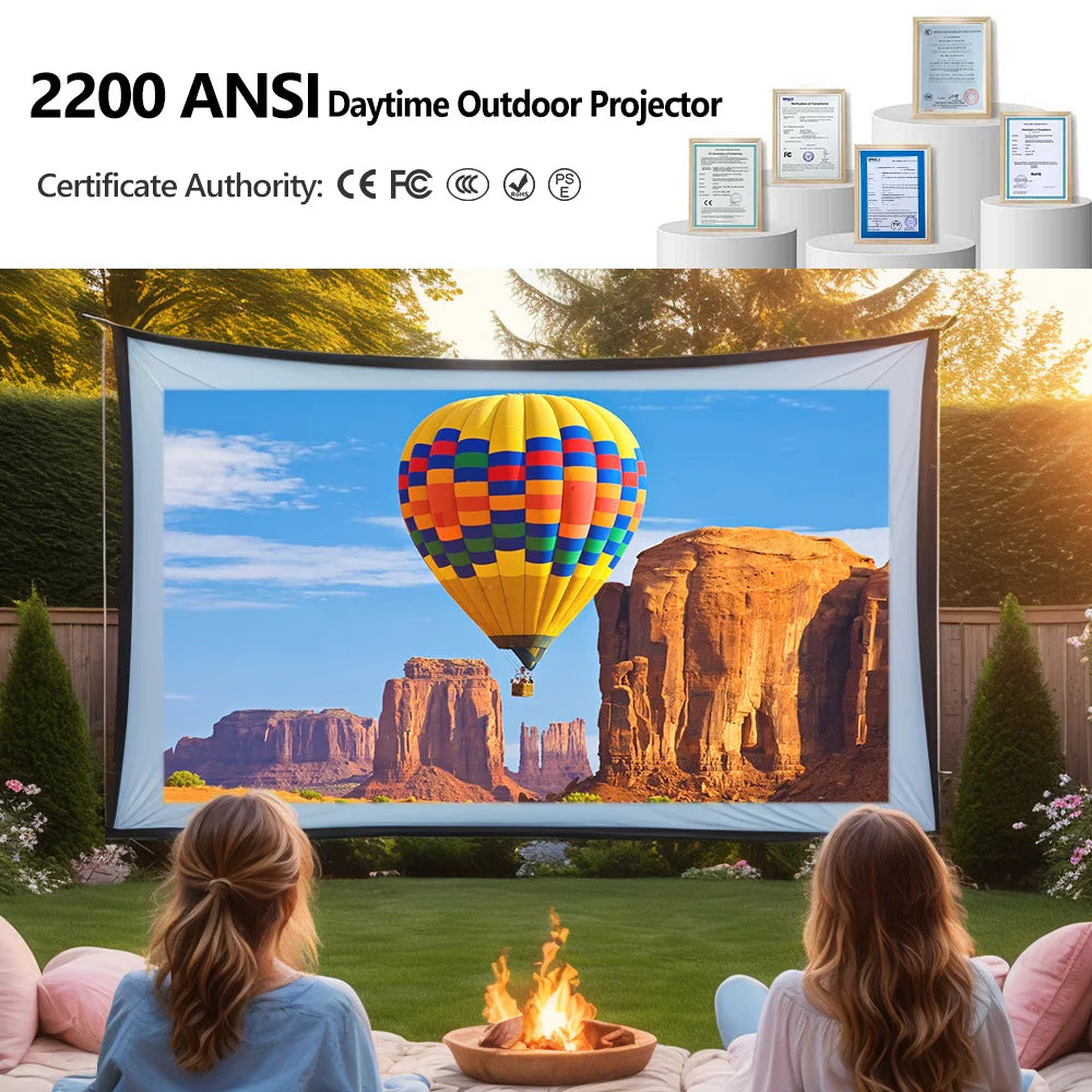 ANTNX 4K beamer Projector for Movies 2200 ANSI Auto Focus Native Full HD 5G Wifi Android TV Home Theater Daylight HDR Video Projectors ANTNX.COM