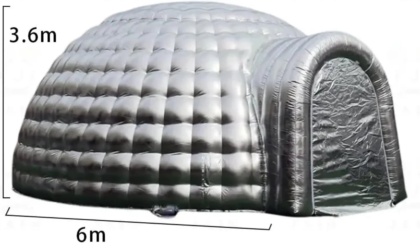 ANTNX Outdoor Portable Inflatable Igloo Dome Tent With Built-In RGB Light Black Dome House For Club Party Wedding Event Decoration ANTNX.COM