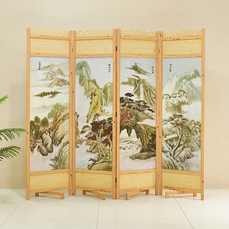 Screen Home Wooden Screen Partition Living Room, Bedroom, Chinese Style Fashion Office, Modern Hotel Folding Screen