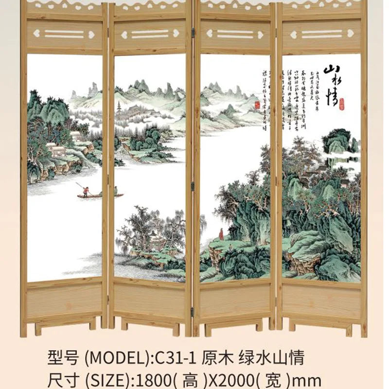 Screen Home Wooden Screen Partition Living Room, Bedroom, Chinese Style Fashion Office, Modern Hotel Folding Screen