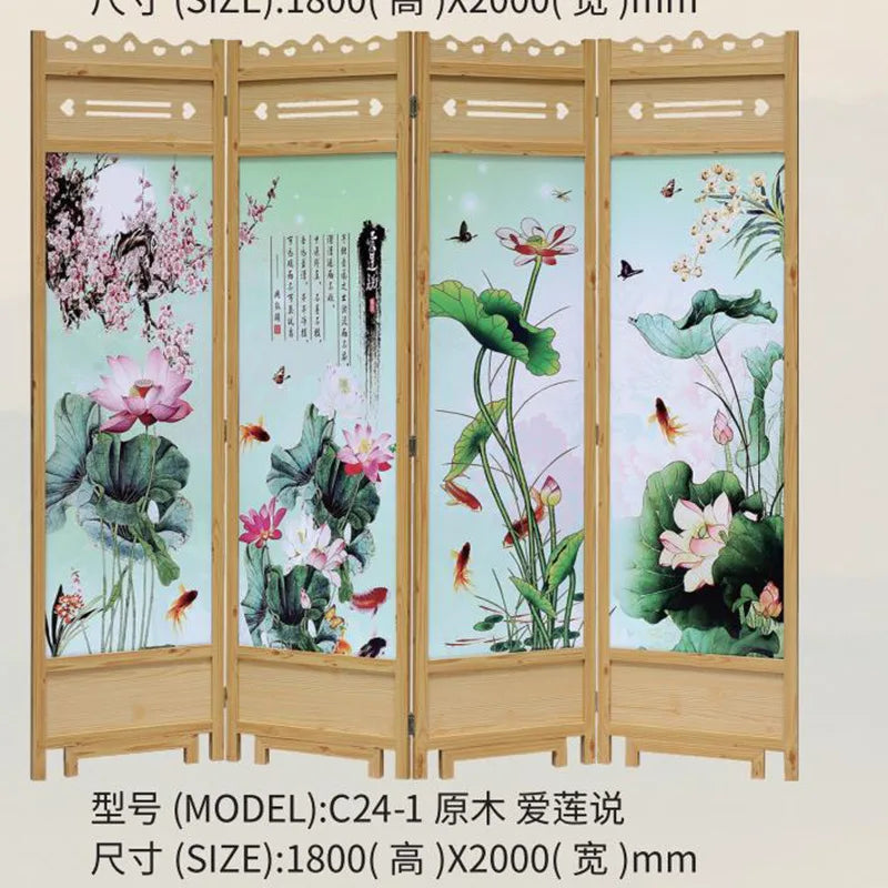 Screen Home Wooden Screen Partition Living Room, Bedroom, Chinese Style Fashion Office, Modern Hotel Folding Screen