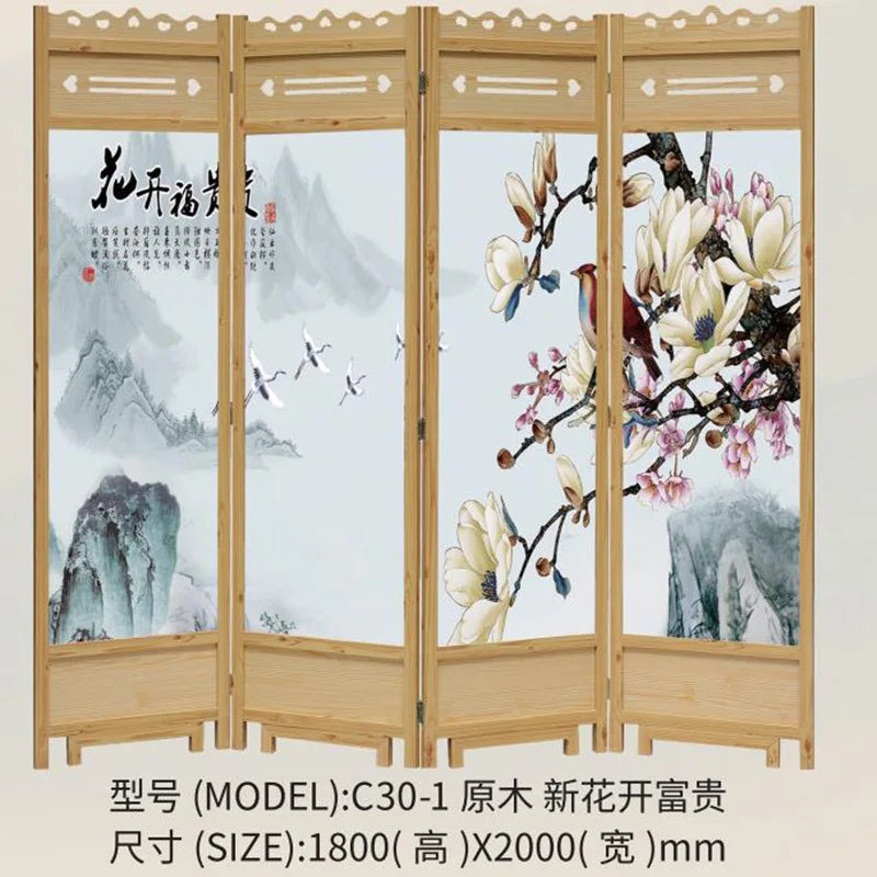 Screen Home Wooden Screen Partition Living Room, Bedroom, Chinese Style Fashion Office, Modern Hotel Folding Screen