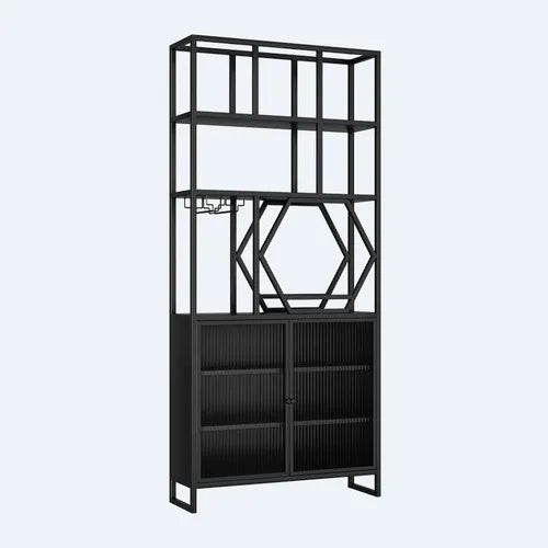 Screen partition simple modern luxury living room Changhong glass shelf wine cabinet shoe cabinet