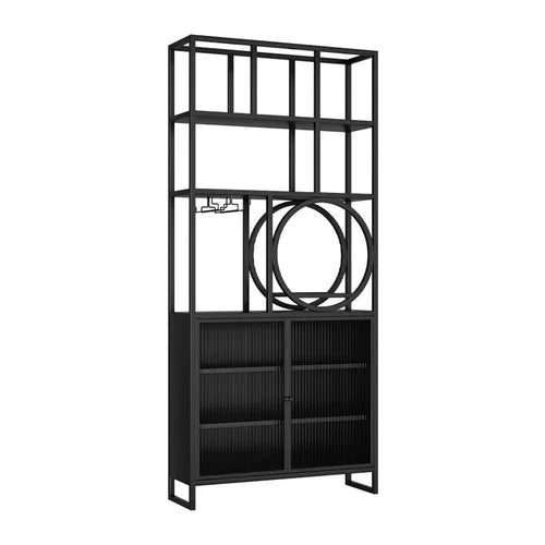 Screen partition simple modern luxury living room Changhong glass shelf wine cabinet shoe cabinet