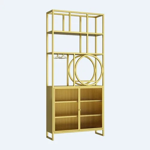Screen partition simple modern luxury living room Changhong glass shelf wine cabinet shoe cabinet