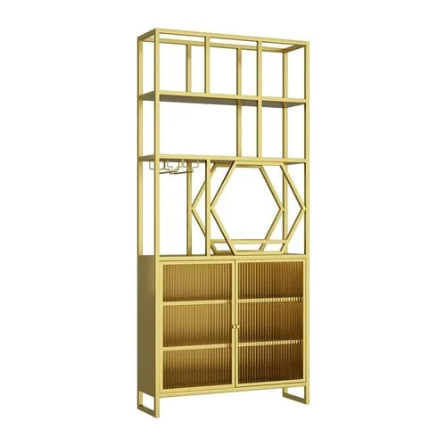 Screen partition simple modern luxury living room Changhong glass shelf wine cabinet shoe cabinet