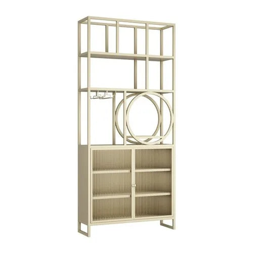 Screen partition simple modern luxury living room Changhong glass shelf wine cabinet shoe cabinet