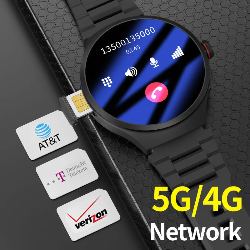 MMOOKA 2025 NEW VP50 Smartwatch 4g/5g Sim Card Android 10.0 System 180° Pull out Camera GPS WIFI Play Game Whatsapp Tiktok Smart Watch
