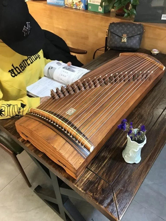21-string Mini Guzheng 75cm Portable Beginners Sound Therapy Playing Guzheng Yoga Meditation Musical Stringed Instruments