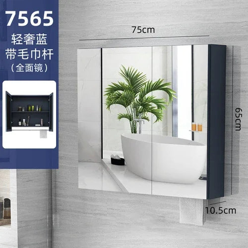 MMOOKA Nordic Wall Mounted Cabinets Mirror Storage Space Saving Aesthetic Bathroom Cabinets Makeup Shower Mobile Bagno Home Furniture
