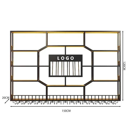 MMOOKA Black Display Wine Racks Wall Mounted Hanging Commercial Wine Bar Cabinet Restaurant Home Meuble Rangement Vin Decorations