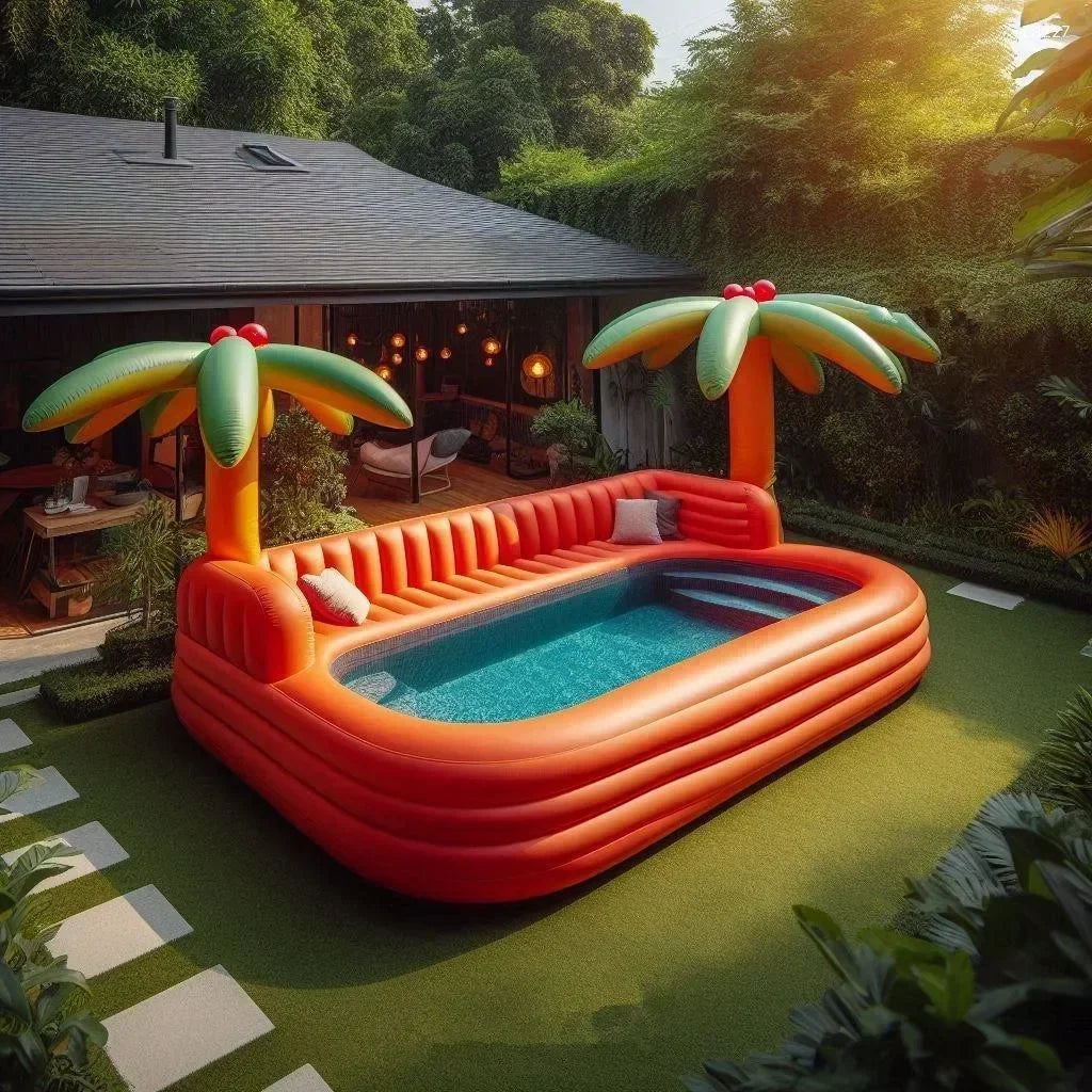 ANTNX Large Inflatable Sofa Pool  Inflatable Swimming Pool for Outdoor and Indoor Relaxation Water Resistant Durable Design ANTNX.COM