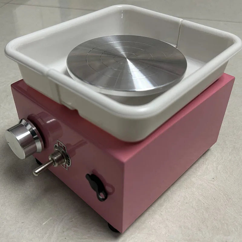MMOOKA MMOOKA Mini Pottery Wheel Machine, 6cm 10cm Double Turntables Detachable Basin Forming Machine Adjustable Speed Electric Ceramic WheelMMOOKA.COM
