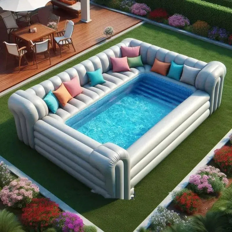 ANTNX Large Inflatable Sofa Pool  Inflatable Swimming Pool for Outdoor and Indoor Relaxation Water Resistant Durable Design ANTNX.COM