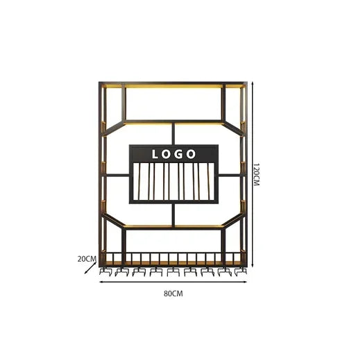 MMOOKA Black Display Wine Racks Wall Mounted Hanging Commercial Wine Bar Cabinet Restaurant Home Meuble Rangement Vin Decorations