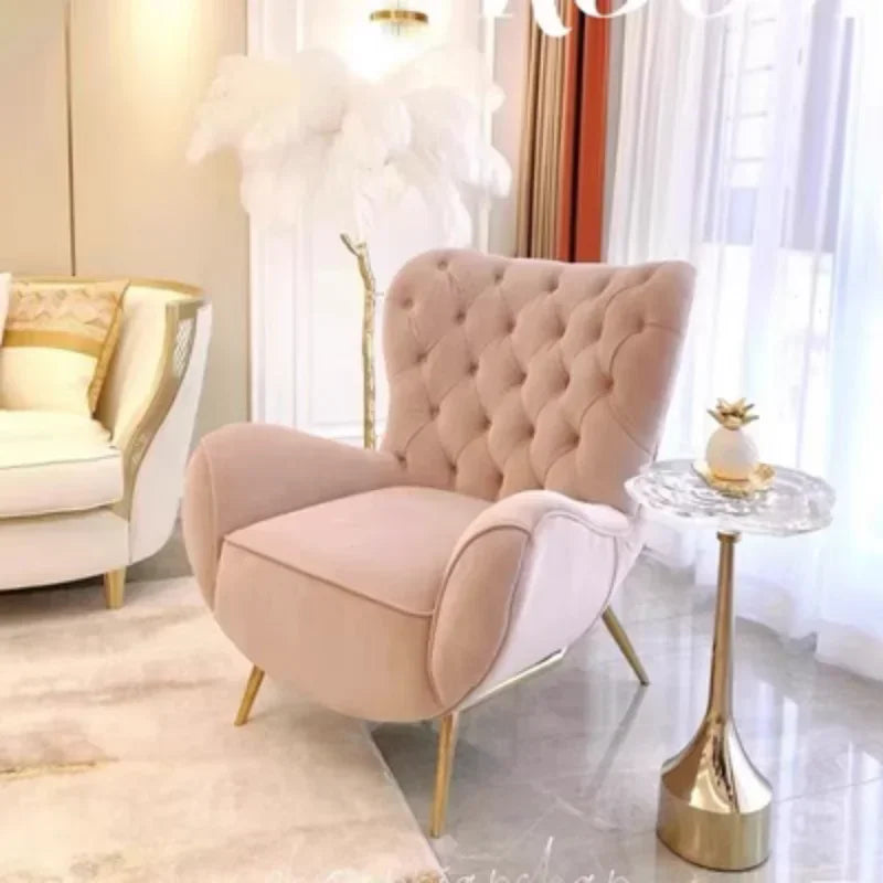 MMOOKA Nordic Accent Living Room Chairs Armchair Lounge Sofa Living Room Chairs Recliner Cadeiras De Jantar Furniture Sets WRXXP