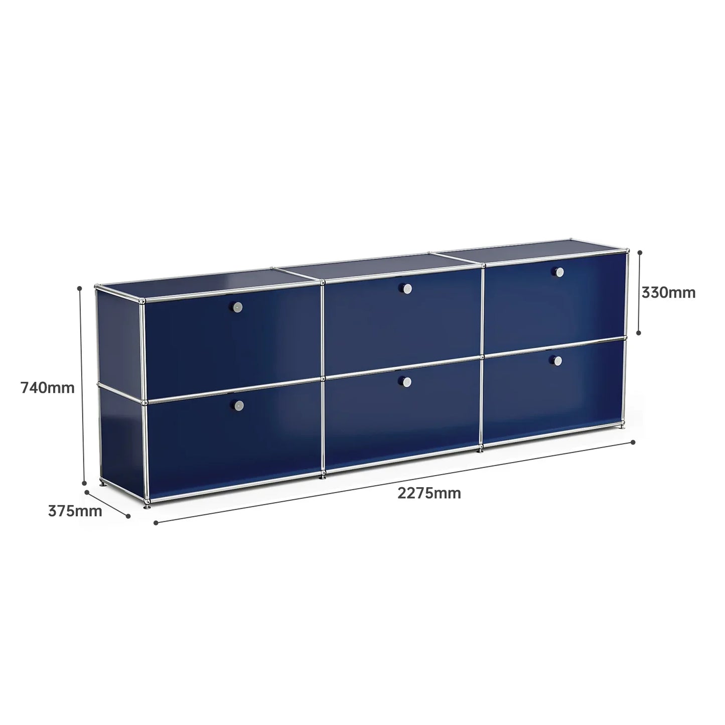 MMOOKA Storage Cabinet with 2/3/6 Haller Nightstand Modular Furniture Bed Side Table Holder Stainless Steel Metal Board for Living Room