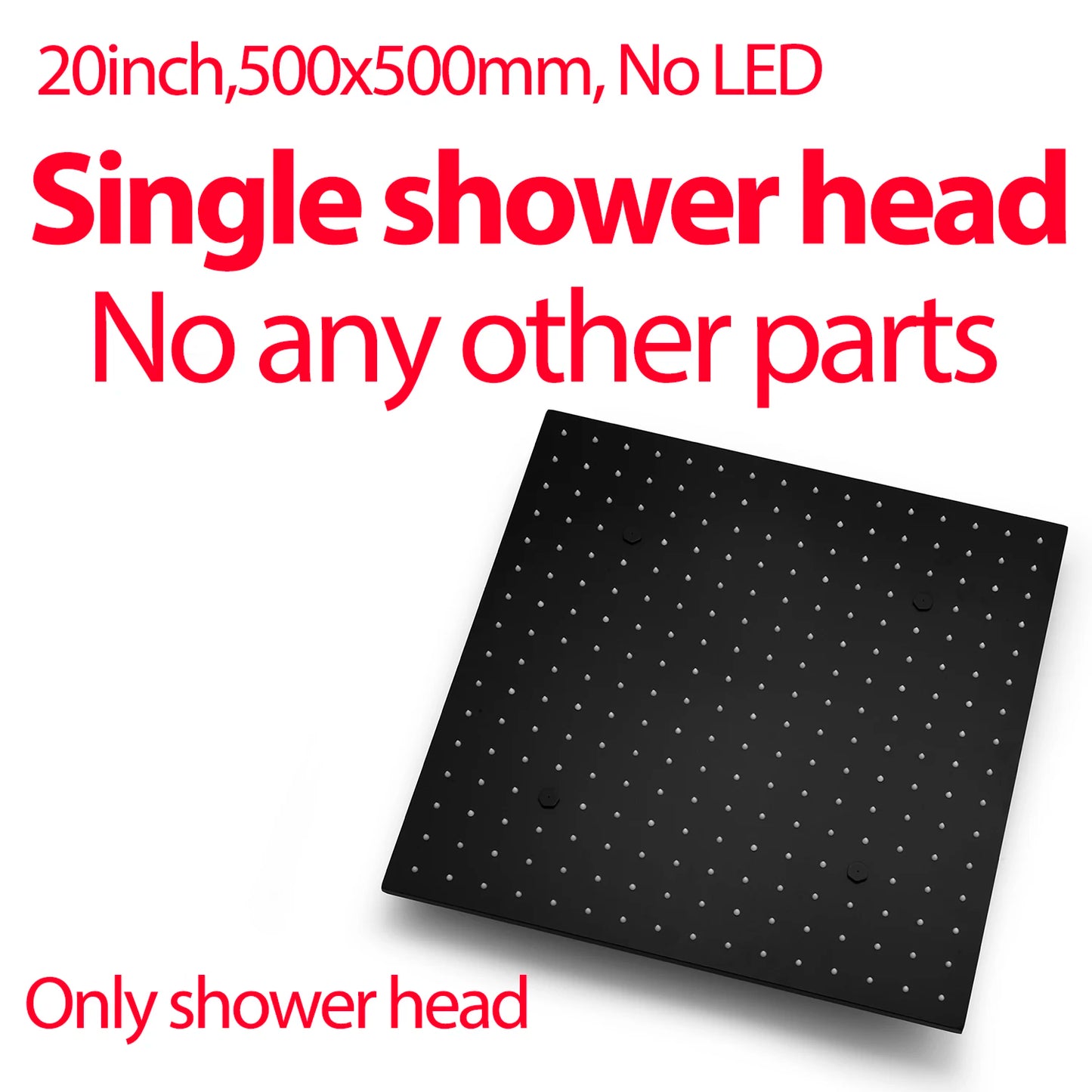 ANTNX Luxury 16/20 Inch 400/500mm Rainfall Mist Spray LED Shower Head Set Constant Temperature Valve Mixer With Side Massage Jets ANTNX.COM