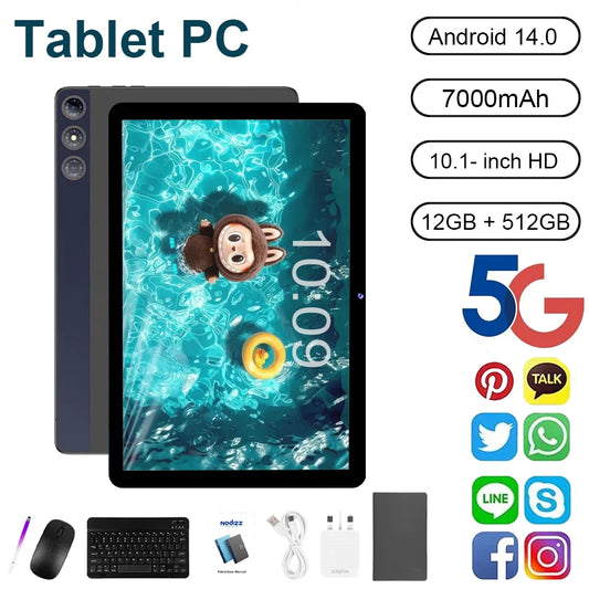 MMOOKA 2025 New MI Pad Npad 15 Original Tablet 10inch Google play TikTOK THD 4K Android 14 12GB+512GB 7000mAh 5G SIM WiFi GPS Tablet PC