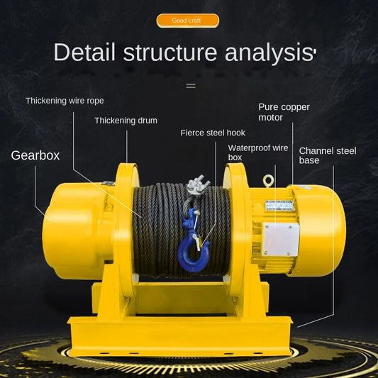 ANTNX Electric Hoist 1 Ton 2 Tons 5 Tons Household Small Traction Wire Rope Electric Hoist 380v Hoist ANTNX.COM