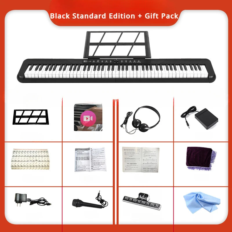 Sensitivity 88 Keys Portable Digital Piano Multifunctional Electronic Keyboard Piano for Student Musical Instrument Beginner