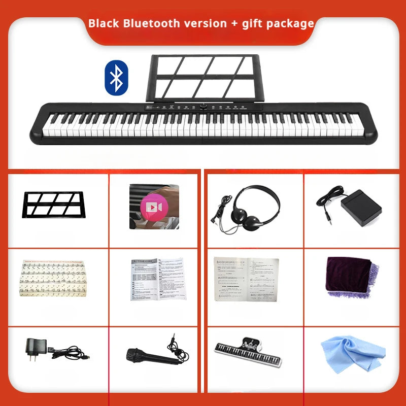 Sensitivity 88 Keys Portable Digital Piano Multifunctional Electronic Keyboard Piano for Student Musical Instrument Beginner