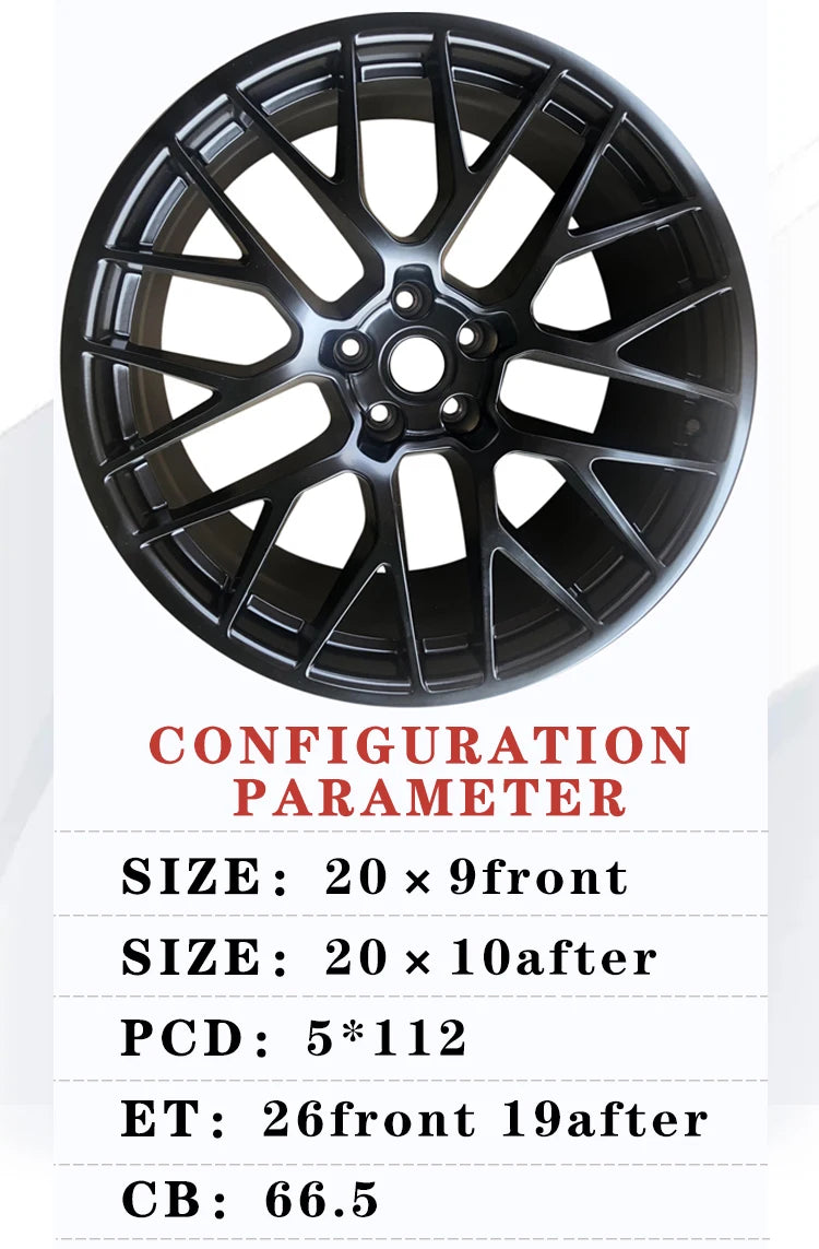 Suitable for Porsche tires aluminum alloy wheels with 20-inch rims can be supplied with suitable tires